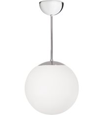 Glob taklampa fast höjd, krom/opalglas 20cm