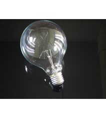 Glödlampa glob klar E27, 25W 95mm
