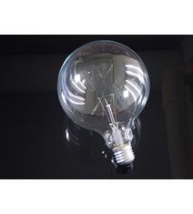 Glödlampa glob klar E27, 40W 125mm
