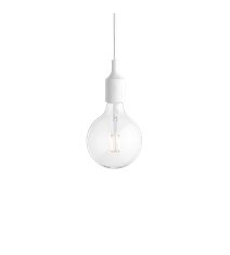 E27 Pendel LED takupphäng, vit